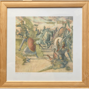 Iassen Ghiuselev Framed Giclee Print Arthur and Excalibur II Battle